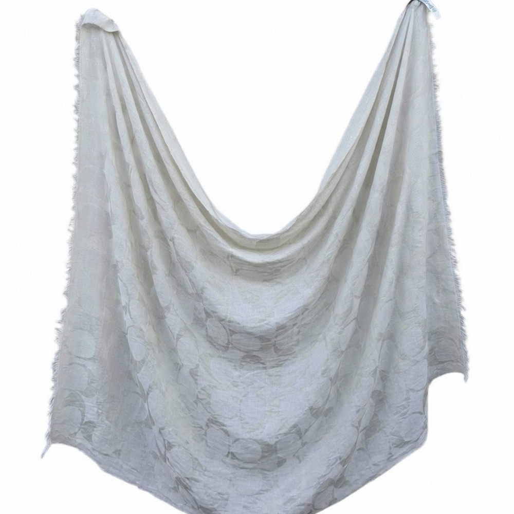 Coach Signature Shawl, Coach Logo Scarf - Picture 4 of 4
